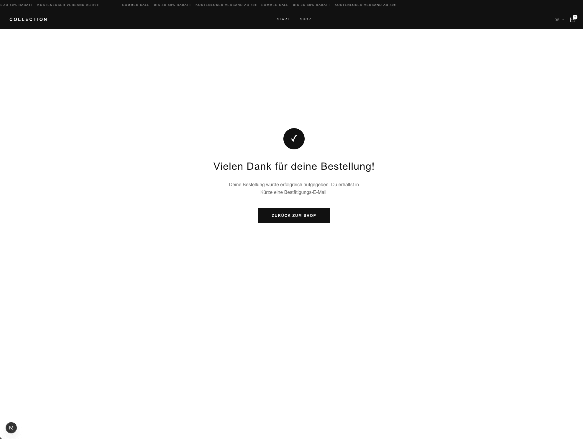 Bestellbestätigung